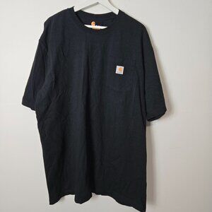 Carhartt Men's Size XL Tall Original Fit Heavyweight Short-Sleeve T-Shirt Black